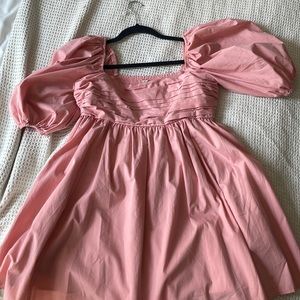 Abercrombie and Fitch Emerson Poplin Puff Sleeve Mini Dress